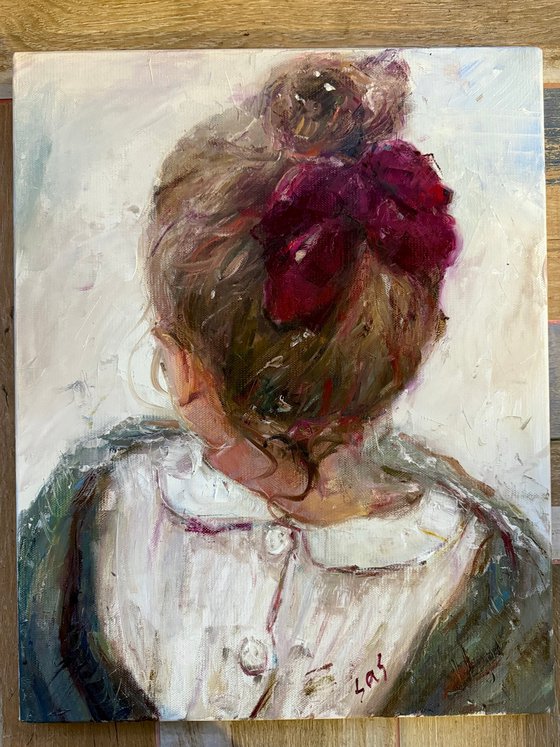 Girl with a green scarf