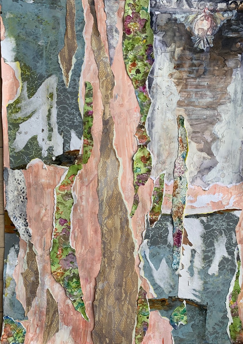 Expressive Abstract Painting By Suzsi Corio, 17 X 23", Layers Of A Lifetime 2, Original Artwork