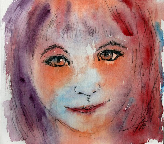 Portrait of a Girl  / Original Painting
