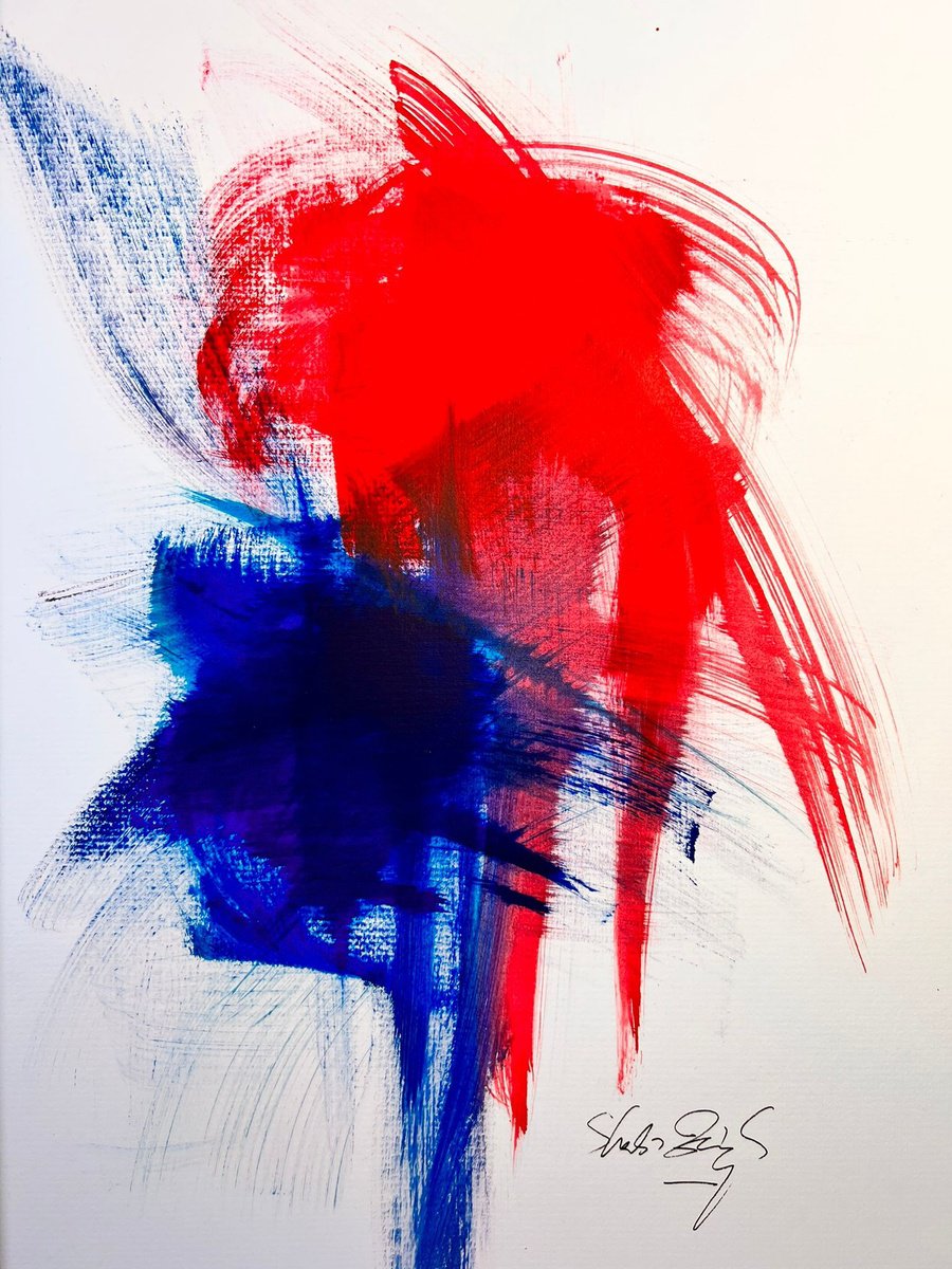 Abstract Ink Drawing By Shabs Beigh, 21 X 25", Passion 4, Original Artwork