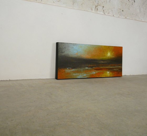 Lost Shore  (Panoramic Seascape, 100x40cm)