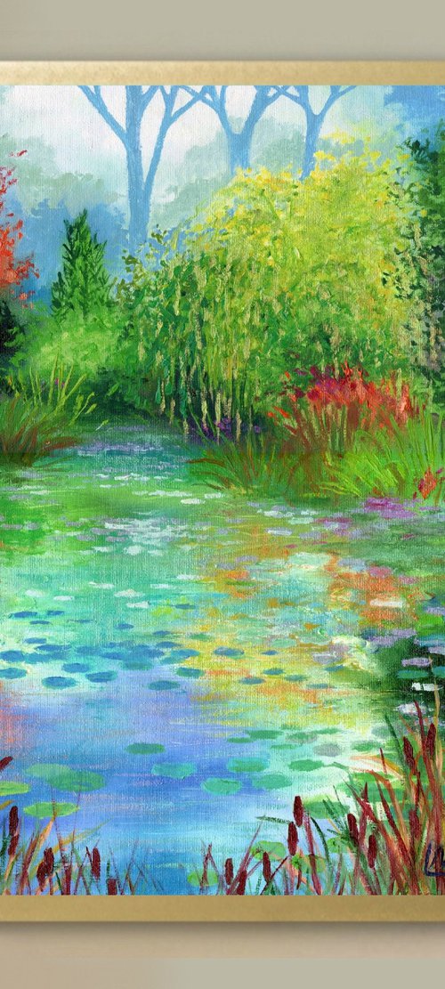 Waterlily Pond by Lisa Mann