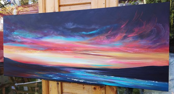 Twilight Blush - seascape, emotional, panoramic