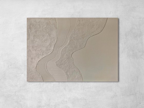 "Luara" Gray abstract textured art