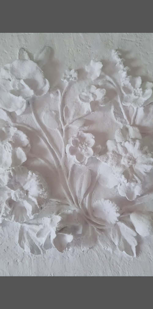 sculptural wall art "Flowers" by Tatyana Mironova
