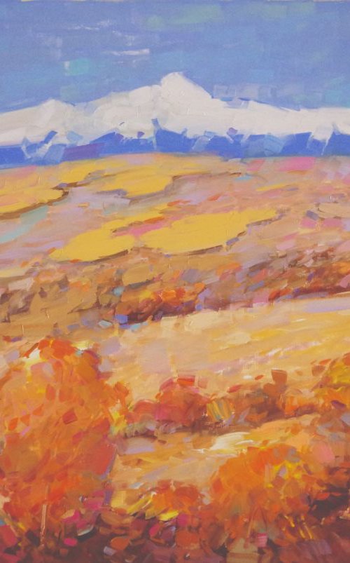 Landscape Oil painting Fall One of a kind Signed Hand Painted by Vahe Yeremyan