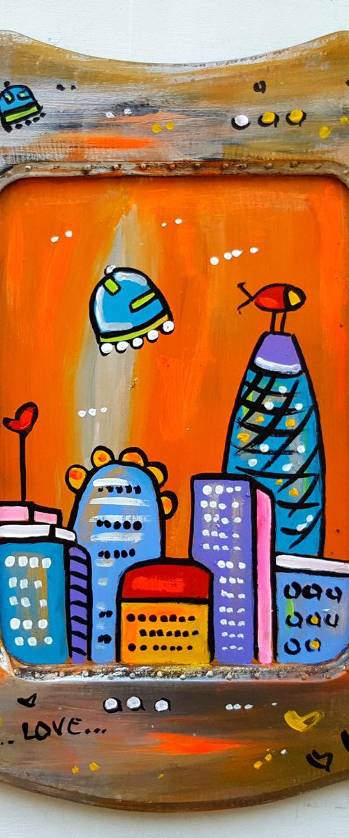 Surreal Orange London by Maria Luisa  Azzini