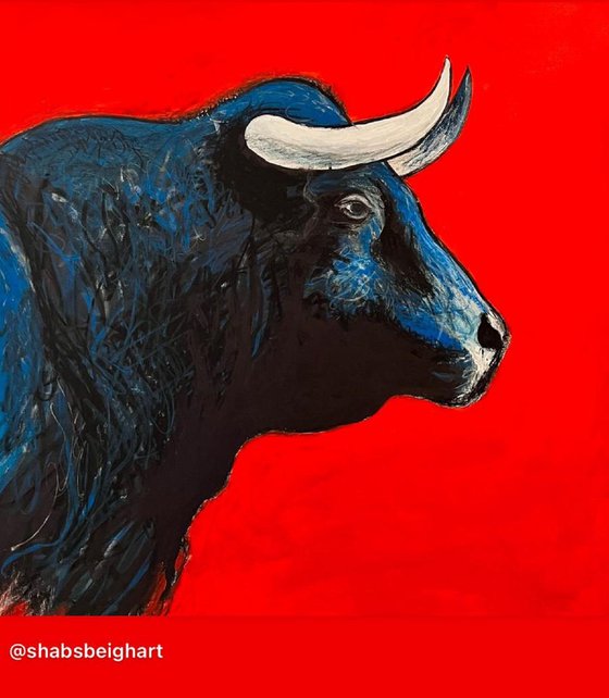 Blue Bull Head 2 - Red