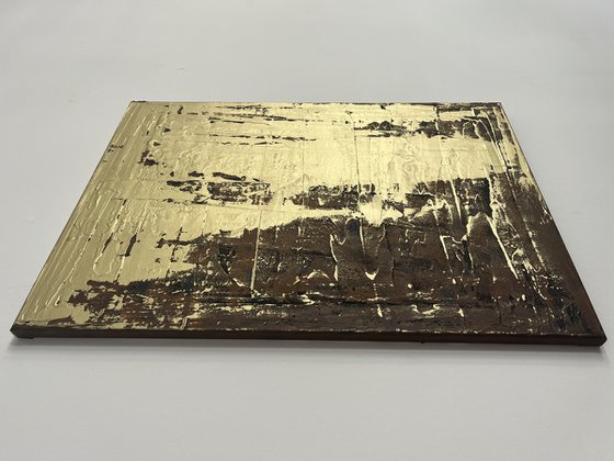 Greengold on brown 70x50