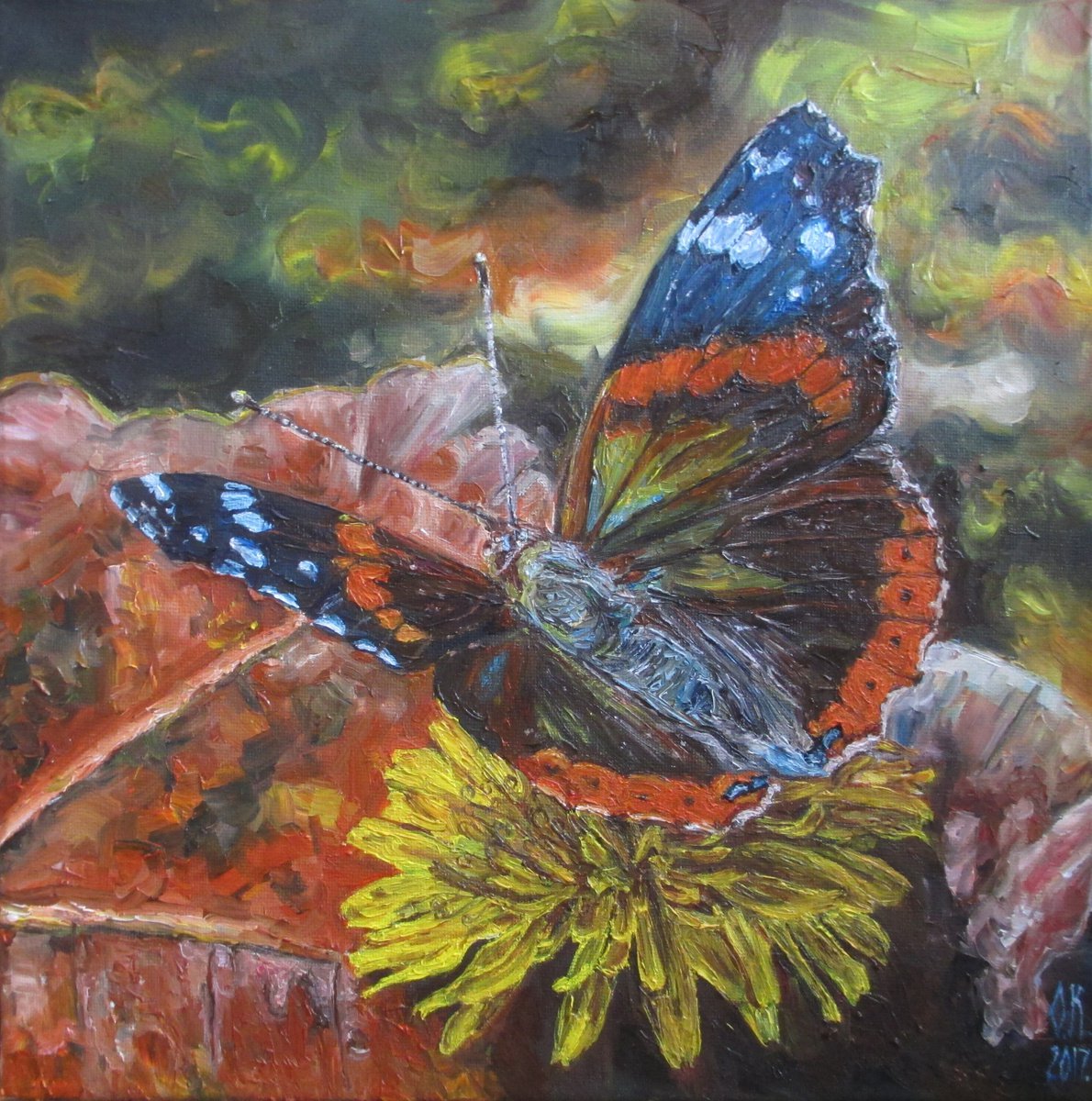 Butterfly and dandelion by Olga Knezevic