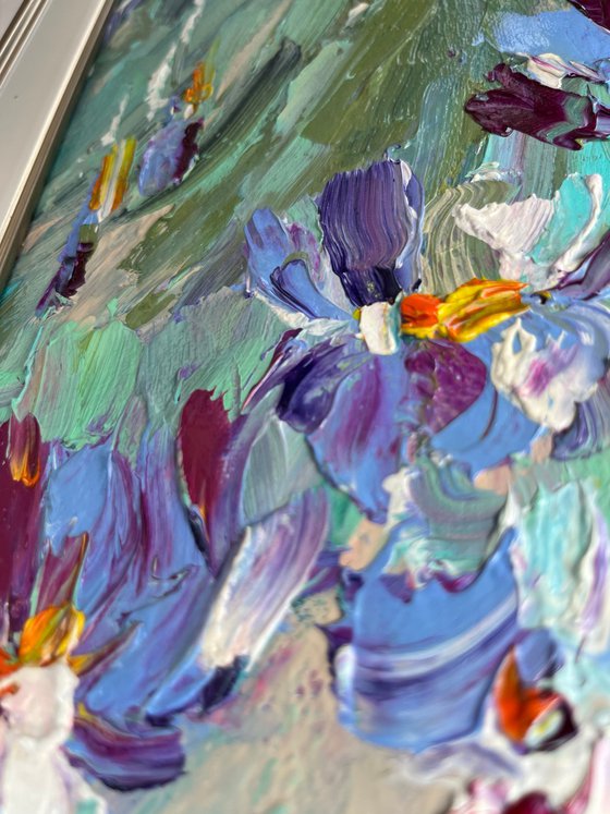 Rainy irises