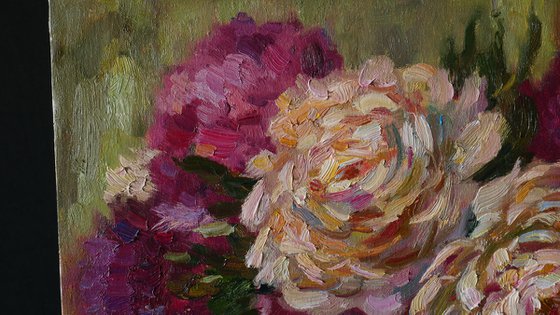 Bright Bouquet Of Peonies - floral still life