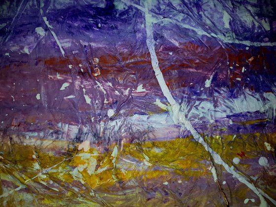 Senza Titolo 205 - abstract landscape - 100 x 75 x 2,50 cm - ready to hang - acrylic painting on stretched canvas