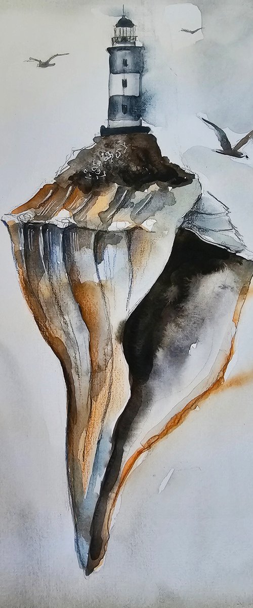 Seashell Lighthouse (small) by Evgenia Smirnova