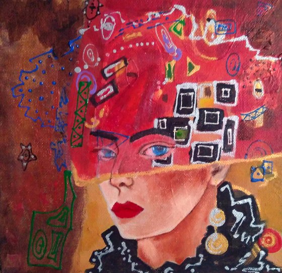 Mylene, Modern Woman Portrait Painting Original Female Wall Art