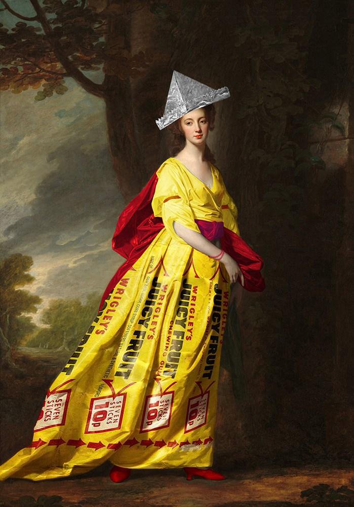 Surrealistic Portrait Giclee Print By Little Fish Design, 17 X 24", Seven Sticks 10P, Original Artwork