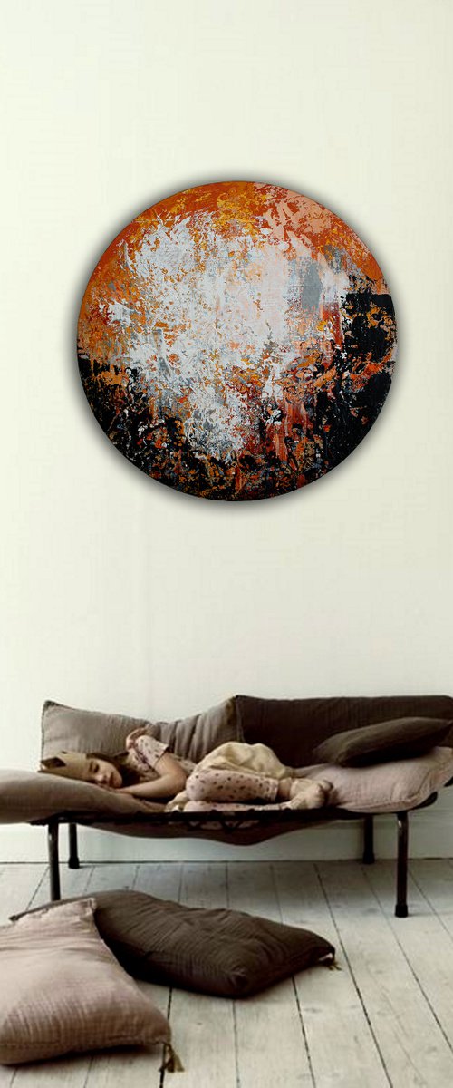 Circular abstract painting / Abstract 1147 by Alex Senchenko