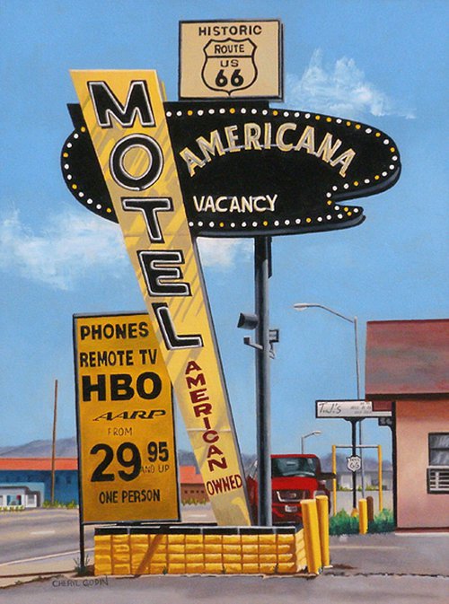 Americana Motel by Cheryl Godin
