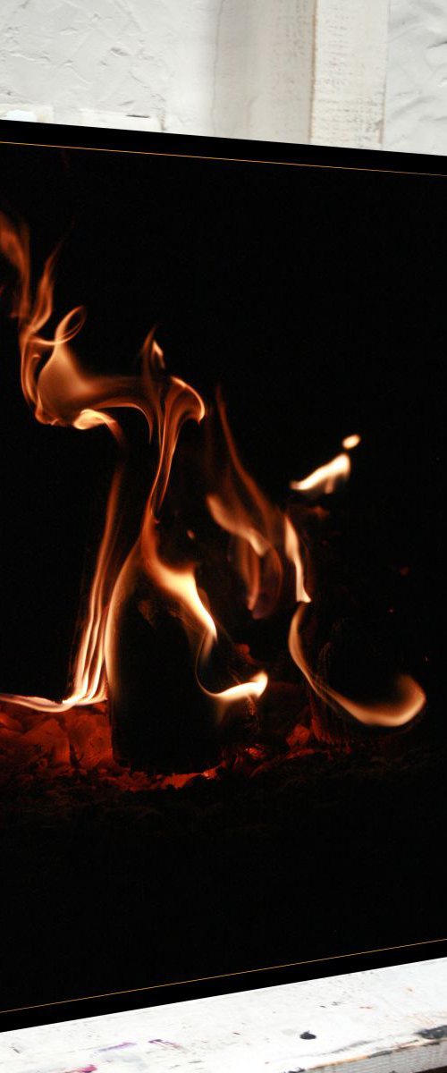 FANTASTIC DYNAMIC FIRE FLAMES INCANDESCENT BLACK PHOTOGRAPHY BY MASTER KLOSKA by Kloska Ovidiu