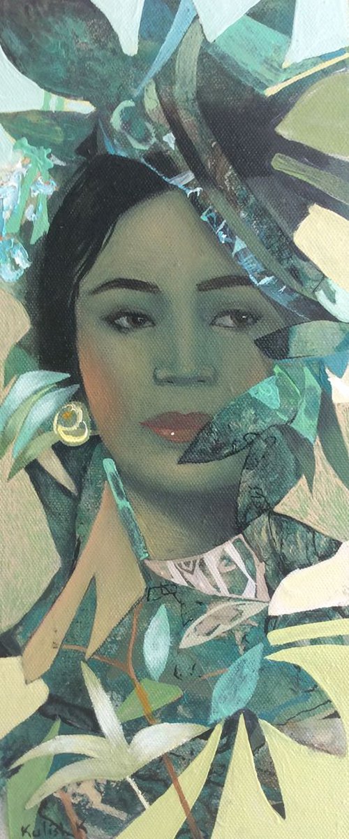 Painting on canvas, oil woman painting by Kate Kulish