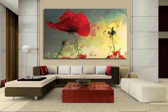 Amapola y tormenta/XL large original artwork