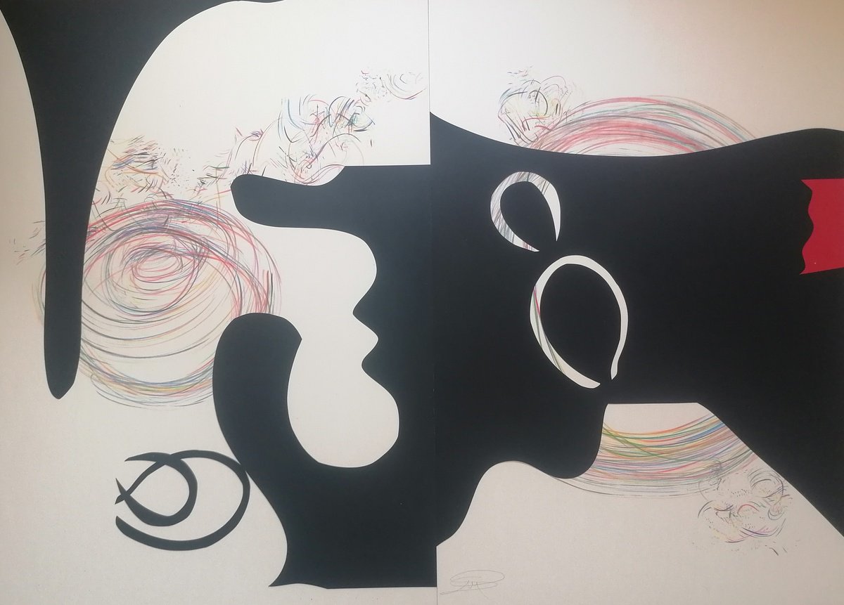 Surrealistic Abstract Acrylic Painting By Stefano Mazzolini, 55 X 39", Fero, Original Artwork