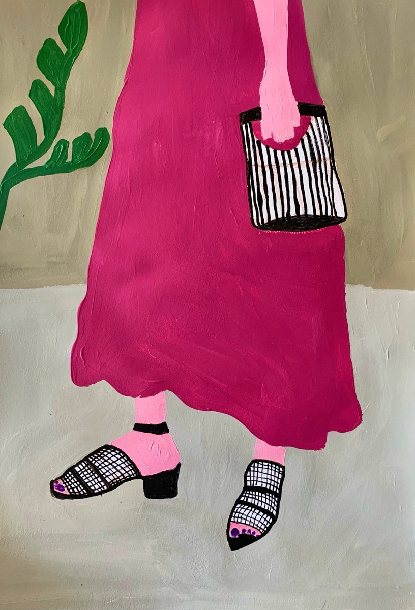 Urban And Pop Portrait Acrylic Painting By Aurora Camaiani, 14 X 20, Giorni D