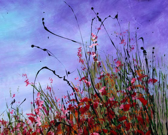 There It Is #2 - Large 123 cm x 78 cm -Original abstract floral painting