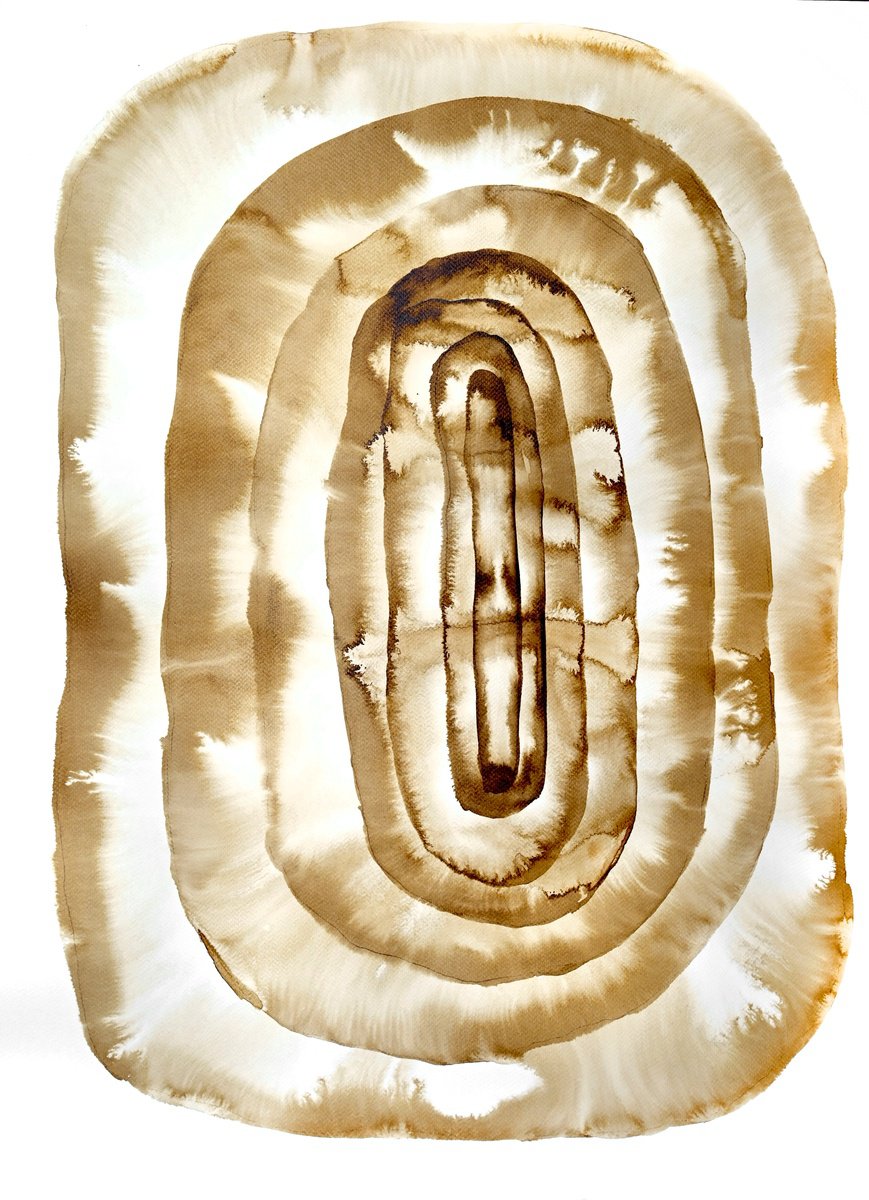 Abstract Ink Drawing , Yellow Sapphire By Sumit Mehndiratta, 22 X 30, Artwork For Sale On Artfinder