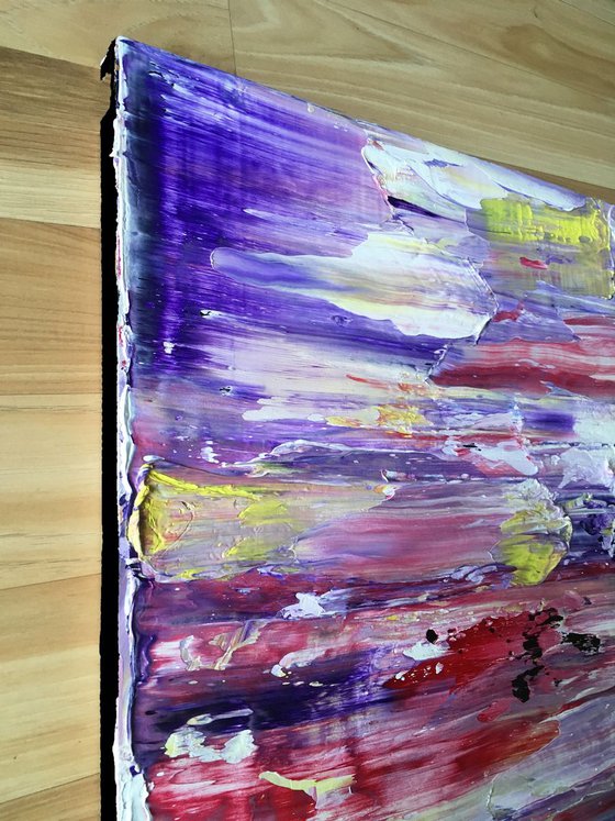 "Is My Color Running?" - SPECIAL PRICE-  Original PMS Oil Painting On Reclaimed Wood - 15 x 29 inches