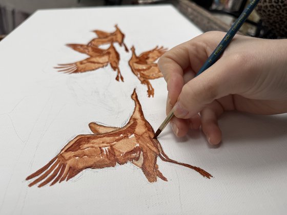 Warm rain through sunlight