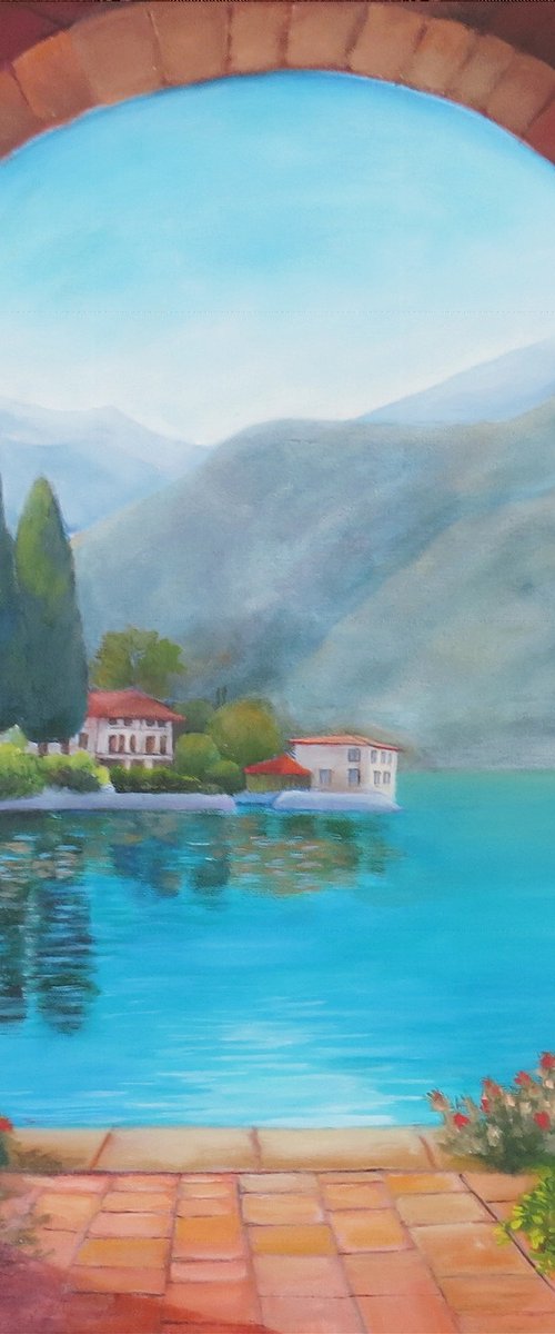 Italian Lake View by Maureen Greenwood