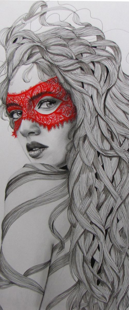 Red Mask by Raffaella Bertolini