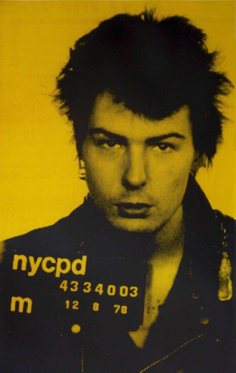 Urban And Pop Portrait Screenprint By David Studwell, 24 X 35, Sid Vicious Ii, Original Artwork