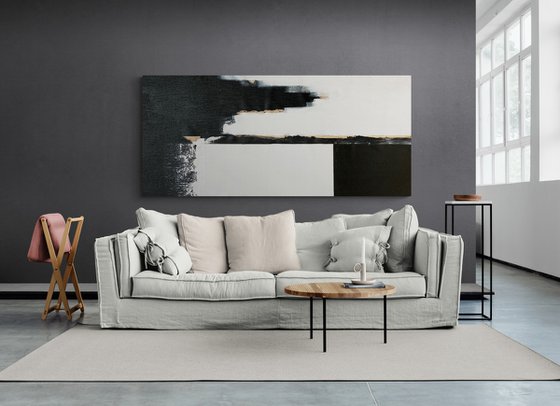 Abstraction No. 5522 black & white XXL