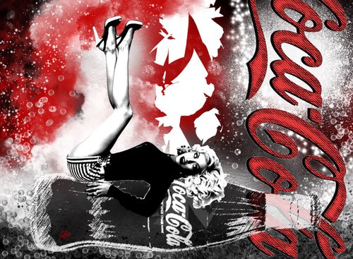 COCA COLA COLLECTION 1 | 2012 | DIGITAL PAINTING ON PAPER | HIGH QUALITY | LIMITED EDITION OF 10 | SIMONE MORANA CYLA | 60 X 44 CM | by Simone Morana Cyla