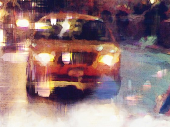 Taxis en Nueva york/XL large original artwork