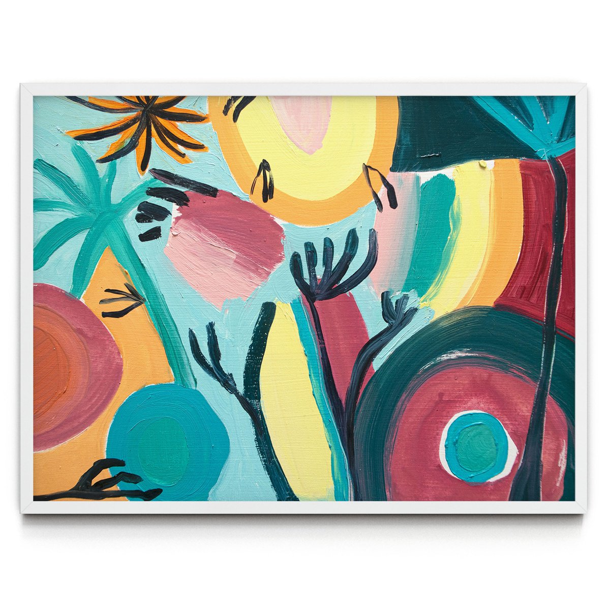 Tropical Jungle Abstract Oil Painting by Suzie Cumming