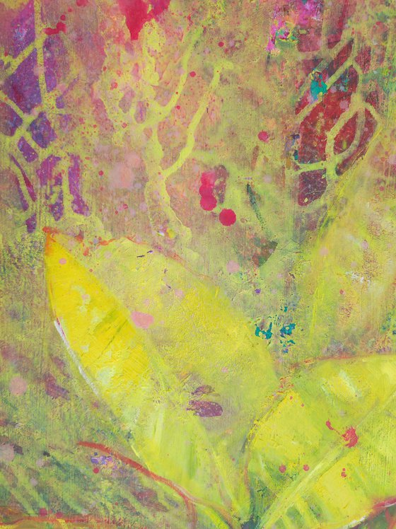Croton in yellow