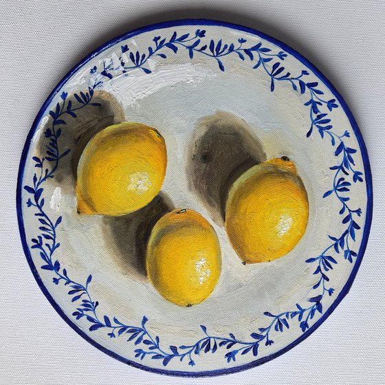 Lemons on plate