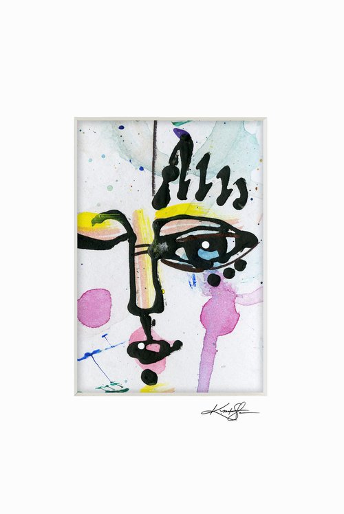 Little Funky Face 26 - Abstract Painting by Kathy Morton Stanion by Kathy Morton Stanion