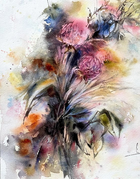 Bouquet, flowers painting