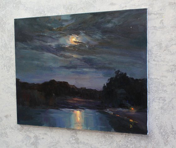 Moonrise by the river