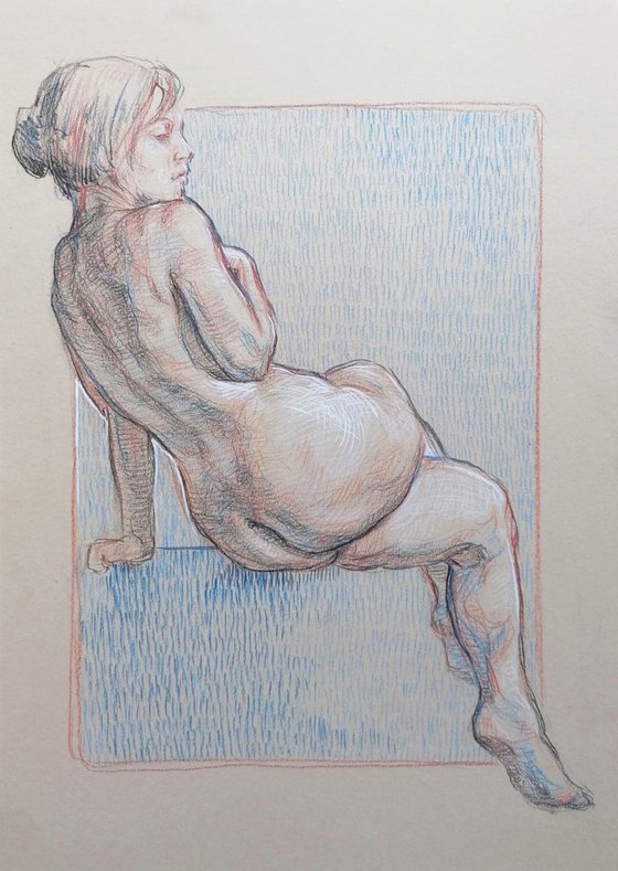 Woman nude drawing