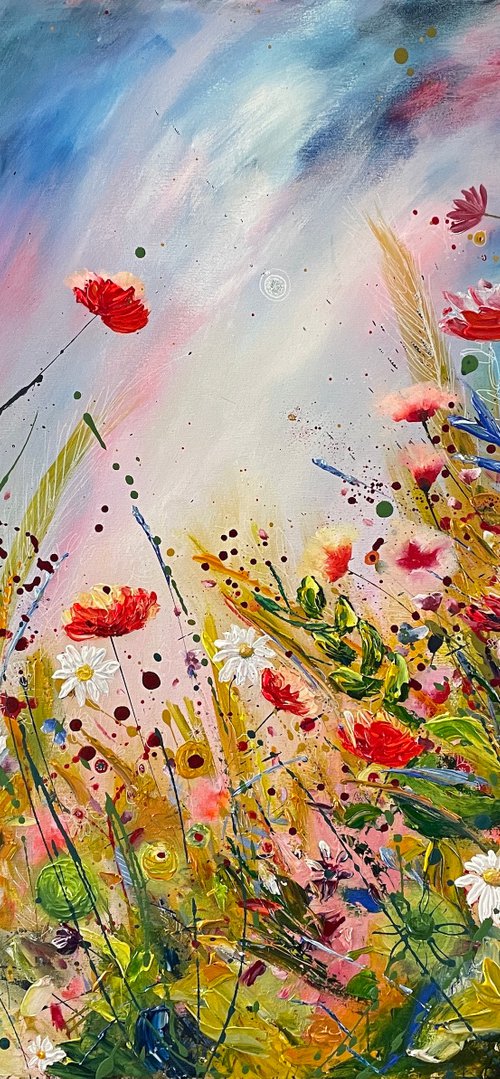 Grow wild! *Large painting* by Emma Sian Pritchard