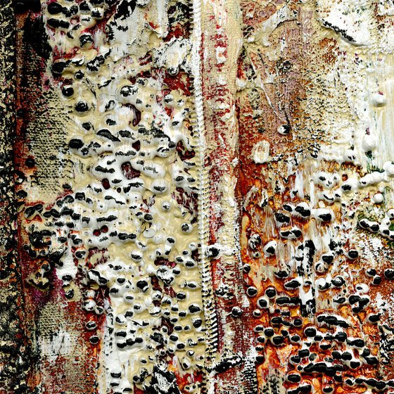 Remnants Of The Past Collection 1 - Set of 3 (3 Parts) - Mixed Media Abstract by Kathy Morton Stanion