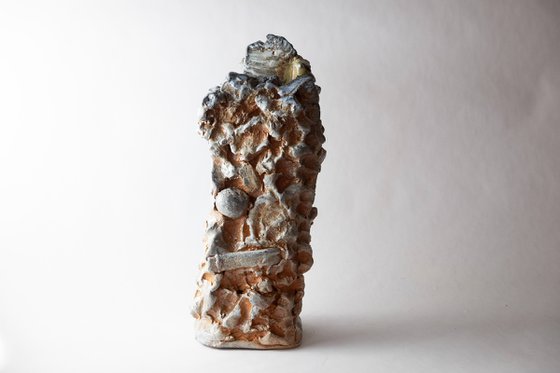 Soda-Fired Ceramic Sculptural Vase