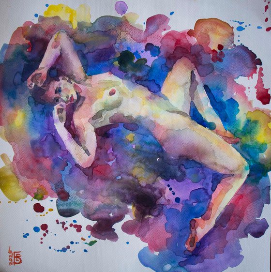 Laying Nude model