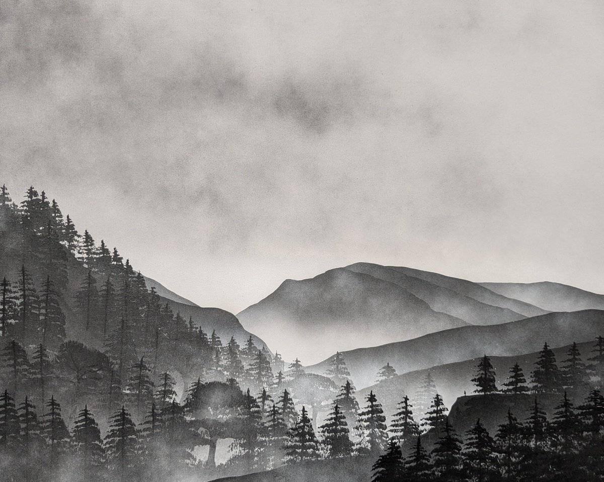 Landscape Acrylic Painting By Robert Owen Bloomfield, 32 X 26", Bal??u 24, Original Artwork