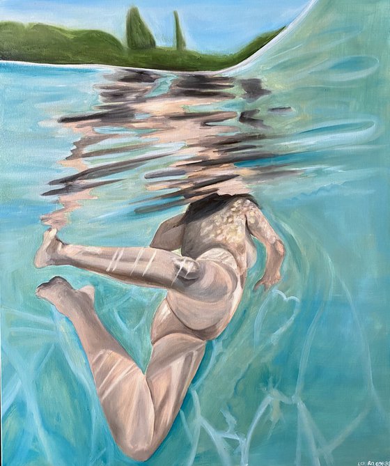 lady swimmer in the pool (acquatica n.5)